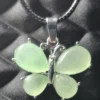 Light Green Stone Butterfly Pendant