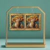 "Sunflowers"  Cat Earrings – Inspired by Van Gogh