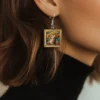 "Sunflowers"  Cat Earrings – Inspired by Van Gogh - Image 2