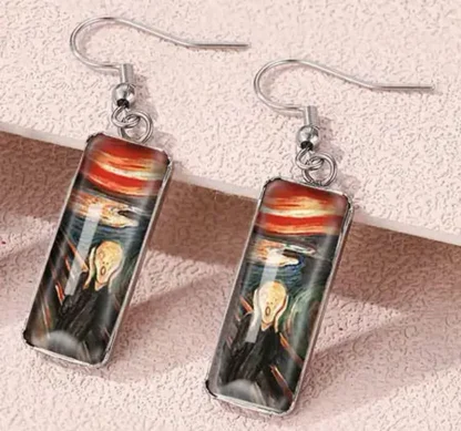 "The Scream" Earrings - Inspired by Edvard Munch