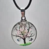 Blush Pink Dried Flower Round Resin Pendant