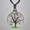 Blush Pink Dried Flower Round Resin Pendant - Image 2