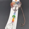 Heart Shaped Tree Of Life Wire Wrapped Natural Stone Suncatcher - Image 2