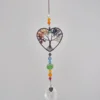 Heart Shaped Tree Of Life Wire Wrapped Natural Stone Suncatcher