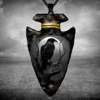 Raven Arrowhead Pendant