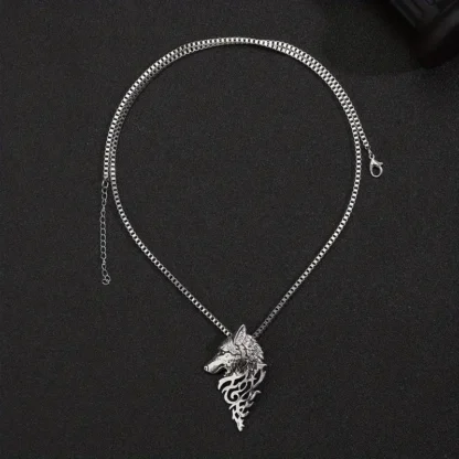 "Alpha's Emblem" Wolf Head Pendant - Image 2