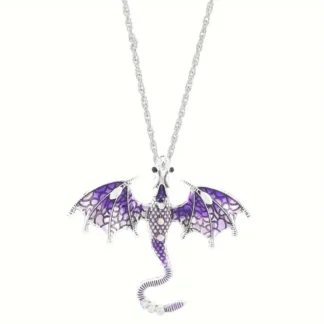 Purple Enamel Dragon Pendant