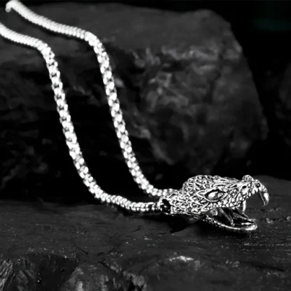 "Viper's Bite" - Snake Head Pendant