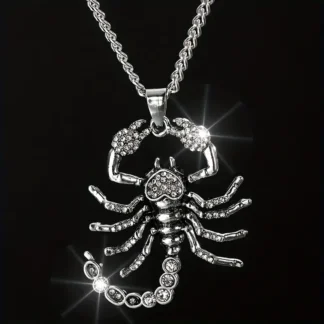 "Midnight Sting" – Rhinestone Scorpion Pendant