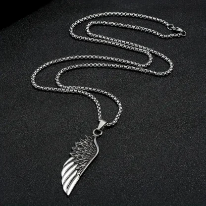 Silvery Angel Wing Pendant - Image 2