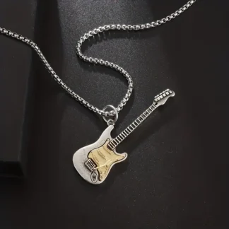 Two-Tone Guitar Pendant