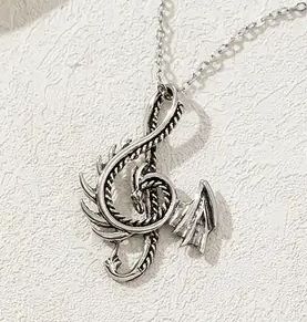 Music Note With Dragon Wrapped Around