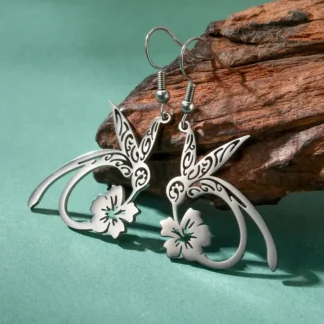 Stainless Steel Hummingbird Earrings
