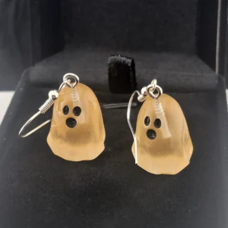 Orange "Glow in the dark" Ghost Earrings