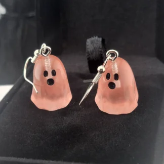 Peach "Glow in the dark" Ghost Earrings