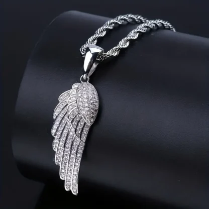 Rhinestone Wing Pendant