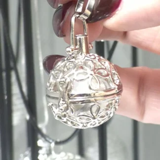 Aromatherapy Flower Glow Pendant – with LED Light & Lava Stone