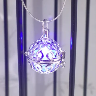 Aromatherapy Infinity Glow Pendant – with LED Light & Lava Stone