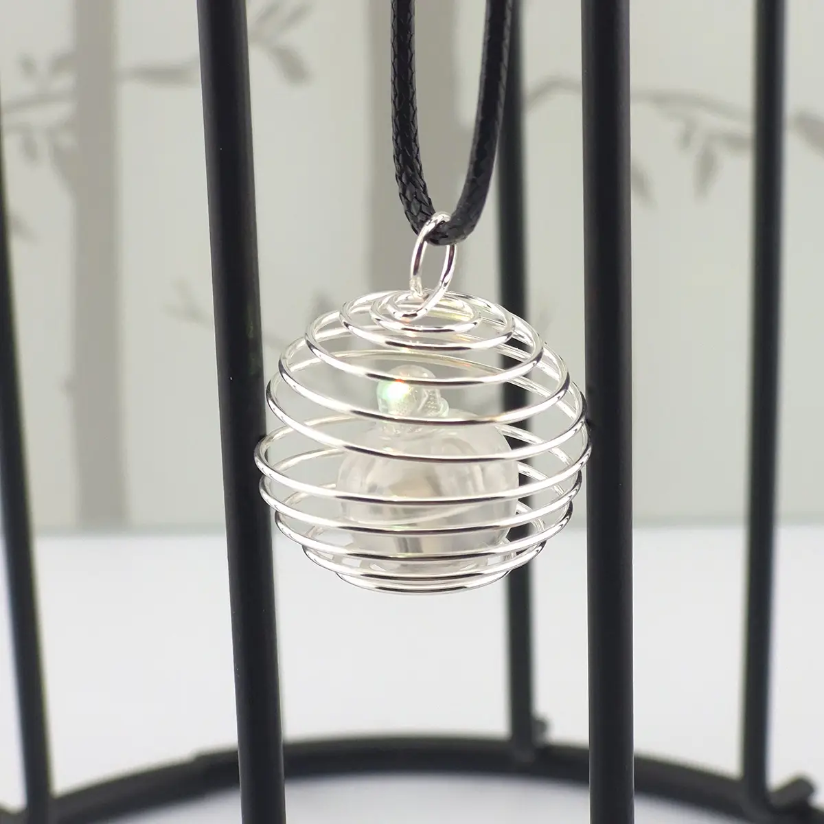 Coil Ball Glow Pendant with LED Light