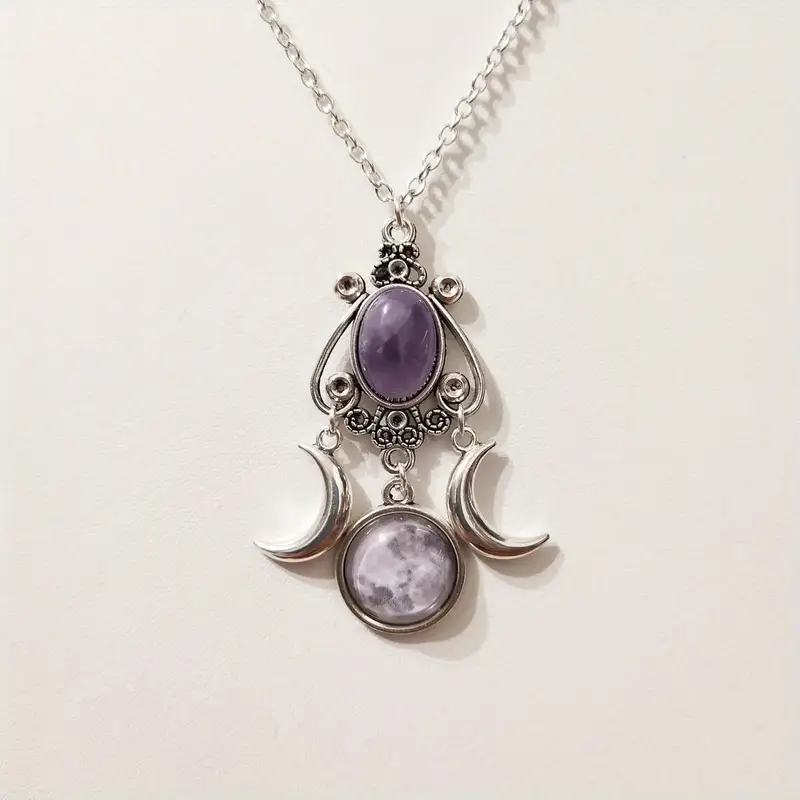 Triple Moon Goddess Pendant