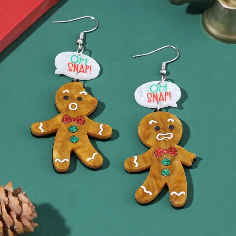 Acrylic Gingerbread Earrings