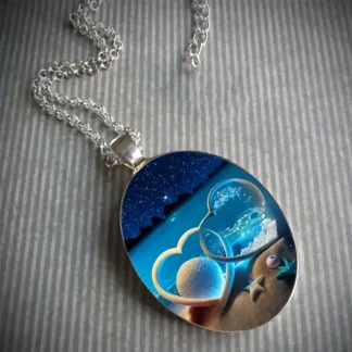 Blue Ocean Cabochon Pendant