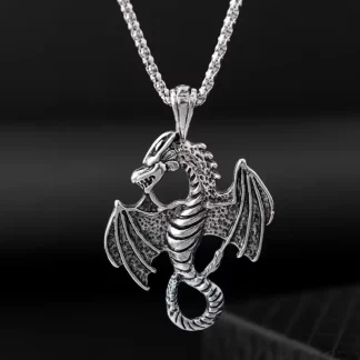 Silvery "Twilight Wyrm" Pendant