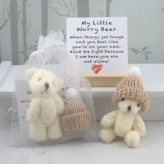 Cream Little Worry Bears