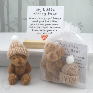 Dark Brown Little Worry Bears
