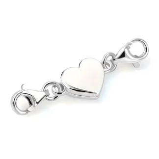 Magnetic Silvery Heart Jewelry Clasp
