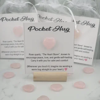 Pocket Hug With Rose Quartz Heart