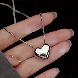 Silvery Heart Slider Pendant
